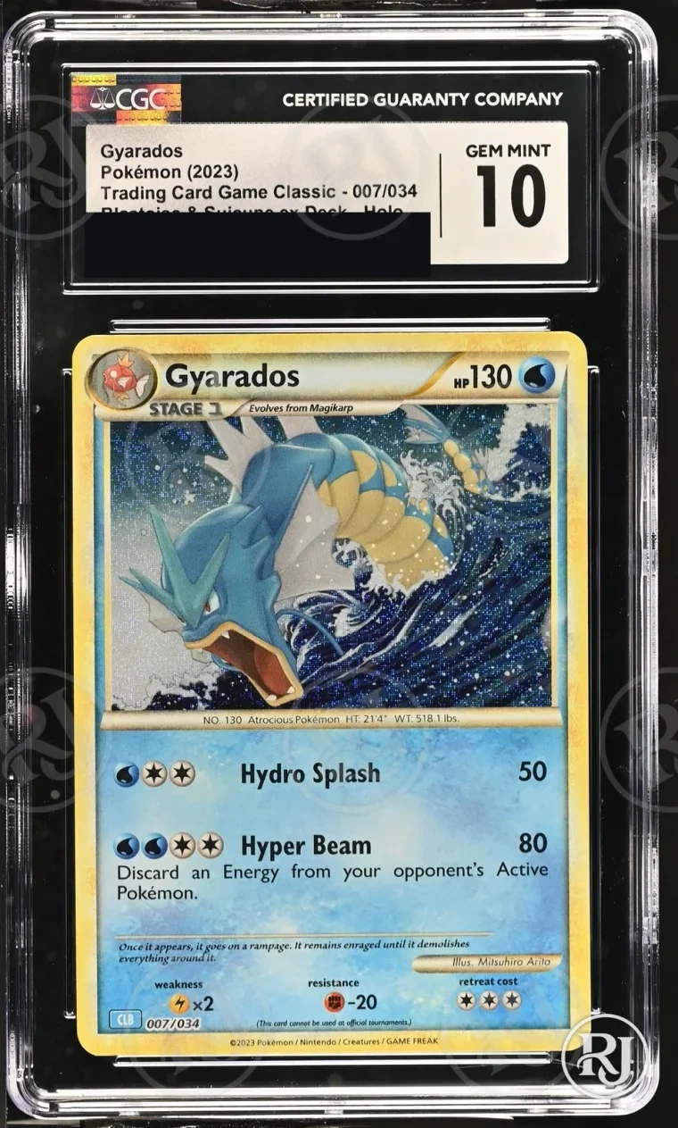 Gyarados ilustrado por Mitsuhiro Arita, graduado CGC Gem Mint 10